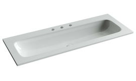 Раковина накладная Ceramica Nova Grace 121x45 cм, с тремя отверстиями под смеситель, белая - фото, отзывы, цена
