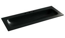 Раковина накладная Ceramica Nova Grace 121x45 cм, с тремя отверстиями под смеситель, черная матовая - фото, отзывы, цена