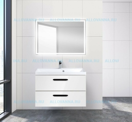 Тумба BelBagno Aurora-800 и Раковина BelBagno Marino, Bianco Lucido - фото, отзывы, цена