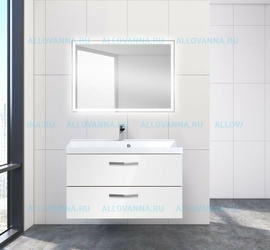Тумба BelBagno Aurora-900 и Раковина BelBagno Marino, Bianco Lucido - фото, отзывы, цена