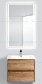 Тумба BelBagno KRAFT-600 и Раковина BelBagno Leticia, Rovere Nebrasca Nature - фото, отзывы, цена