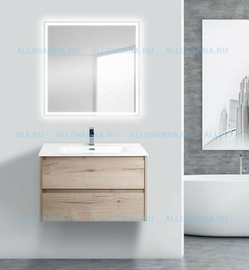 Тумба BelBagno KRAFT-800 и Раковина BelBagno Leticia, Rovere Galifax Bianco - фото, отзывы, цена