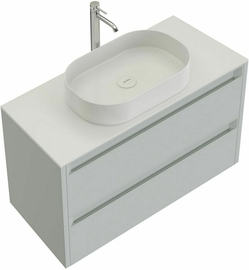 Тумба под раковину Allen Brau Fantasy 120 подвесная, со столешницей графит структ, папирус матовый - фото, отзывы, цена