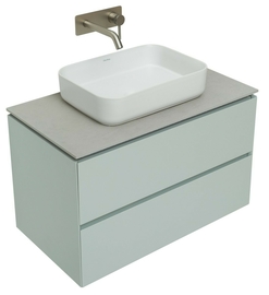 Тумба под раковину Allen Brau Infinity 85 1.21001.PWM подвесная, со столешницей бежевой, папирус матовый - фото, отзывы, цена