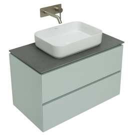 Тумба под раковину Allen Brau Infinity 85 1.21001.PWM подвесная, со столешницей графит, папирус матовый - фото, отзывы, цена