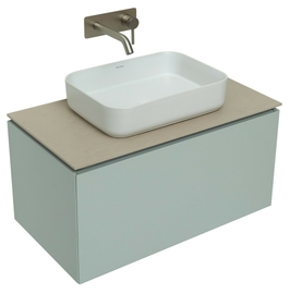 Тумба под раковину Allen Brau Infinity 85 1.21002.PWM подвесная, со столешницей бежевой, папирус матовый - фото, отзывы, цена