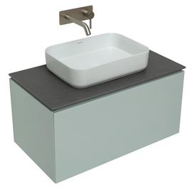 Тумба под раковину Allen Brau Infinity 85 1.21002.PWM подвесная, со столешницей графит, папирус матовый - фото, отзывы, цена