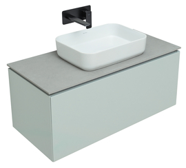 Тумба под раковину Allen Brau Infinity 100 1.21004.PWM подвесная, со столешницей мрамор, папирус матовый - фото, отзывы, цена