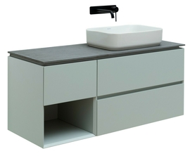 Тумба под раковину Allen Brau Infinity 120 1.21007.PWM R подвесная, со столешницей мрамор, папирус матовый - фото, отзывы, цена