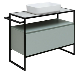 Тумба под раковину Allen Brau Priority 100 1.31003.PWM подвесная, со столешницей мамор, папирус матовый - фото, отзывы, цена