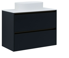 Тумба под раковину Allen Brau Activity 90 подвесная, со столешницей белый иск. камень, антрацит матовый/олива браш - фото, отзывы, цена