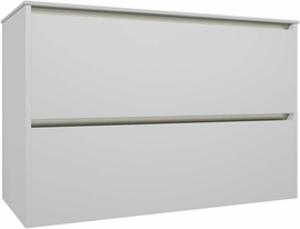 Тумба под раковину Allen Brau Activity 100 подвесная, со столешницей белый иск. камень, белый матовый/олива браш - фото, отзывы, цена