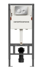 Система инсталляции для унитазов Ceramica Nova Balance с кнопкой смыва Circle хром глянцевый, с креплениями, CN121001CH - фото, отзывы, цена