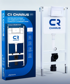 Инсталляция для подвесных унитазов Charus, клавиша смыва белая, CR.200.12.01 - фото, отзывы, цена