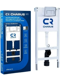 Инсталляция для подвесных унитазов Charus, клавиша смыва пластик, хром глянец, CR.200.21.01 - фото, отзывы, цена