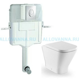 Смывной бачок скрытого монтажа Grohe GD2 38895000 с кнопкой смыва + Унитаз приставной Roca Gap 347477000 с микролифтом - фото, отзывы, цена
