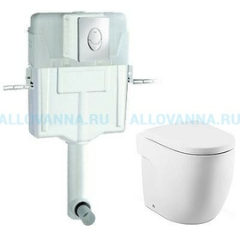 Смывной бачок скрытого монтажа Grohe GD 2 38895000 с кнопкой смыва + Унитаз приставной Roca Meridian-N 347247000 - фото, отзывы, цена