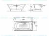 Чугунная ванна Roca AKIRA 170х85 с отверстиями для ручек - фото, отзывы, цена