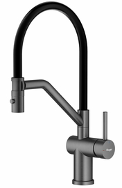 Смеситель Raglo для кухни со съемным гибким изливом графит, R86.41.09 - фото, отзывы, цена