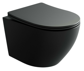 Подвесной унитаз Ceramica Nova Uno CN11001MB безободковый, черный матовый - фото, отзывы, цена