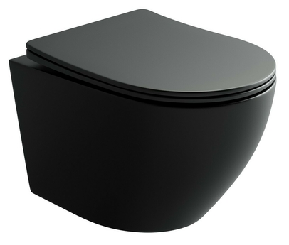 Подвесной унитаз Ceramica Nova Uno CN11001MB безободковый, черный матовый - фото, отзывы, цена