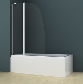 Душевая шторка на ванну Azario Boston 100х140, складная, 6мм, хром - фото, отзывы, цена