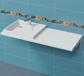 Раковина над стиральной машиной САНТА Юпитер 120 левая без кронштейнов - фото, отзывы, цена