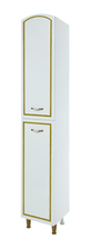 Пенал Bellezza Амелия-35, с бельевой корзиной, белый (патина)/золото, правый - фото, отзывы, цена