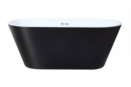 Ванна акриловая Cerutti Resia 170 II GMB, отдельностоящая, 170x75, черная - фото, отзывы, цена