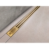 Желоб Berges напольный SUPER Slim 700 нержавеющая сталь, решетка золото глянец, S-сифон D50 боковой, 092153 - фото, отзывы, цена