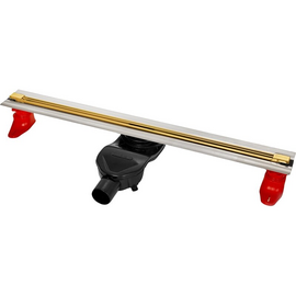 Желоб Berges SUPER Slim 800, золото глянец, S-сифон D50 H60 боковой, 092154 - фото, отзывы, цена