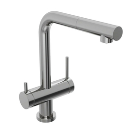 Смеситель для кухни Abelsberg Pura OTF70709CH c вытяжным изливом и фильтром для воды, глянцевый хром - фото, отзывы, цена