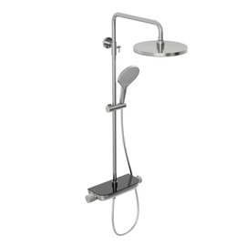 Душевая система Abelsberg Lineara SNS52790CH с термостатом и полкой для душа, глянцевый хром - фото, отзывы, цена