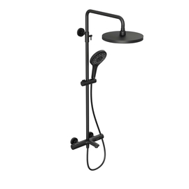 Душевая система Abelsberg Perfecta SNS61102MB с термостатом для ванны и душа, вулканический черный - фото, отзывы, цена