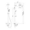 Душевая система Iddis Torr, с верхним душем, термостат, TORSBBTi06 - фото, отзывы, цена