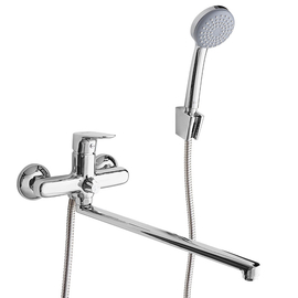 Смеситель для ванны Iddis Zodiac, с длинным изливом с керамическим дивертором, ZODSBL2i10 - фото, отзывы, цена