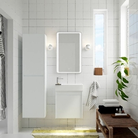 Тумба с раковиной Art & Max Family подвесная с одной распашной дверцей, Bianco Lucido, 500x270x500 - фото, отзывы, цена