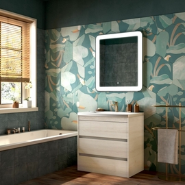 Тумба с раковиной Art & Max Family напольная с тремя выкатными ящиками, Pino Bianco, 750x470x845 - фото, отзывы, цена