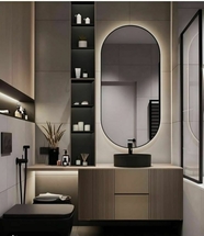 Зеркало Art & Max Bari 70х150, с теплой подсветкой, сенсорное управление, AM-Bar-700-1500-DS-C - фото, отзывы, цена