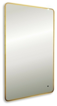 Зеркало Art & Max Siena 60x100, с подсветкой, сенсорное управление, AM-SieS-600-1000-DS-F-Gold, золото - фото, отзывы, цена