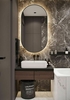 Зеркало Art & Max Torino 50x90, с подсветкой, сенсорное управление, AM-Tor-500-900-DS-F-Nero, черное - фото, отзывы, цена