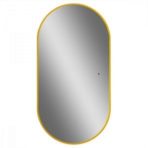 Зеркало Art & Max Torino 55x105, с подсветкой, сенсорное управление, AM-Tor-550-1050-DS-Gold, золото - фото, отзывы, цена