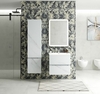Шкаф подвесной Art & Max Techno, фасады асимметричные, Монти мрамор 400x300x1600 - фото, отзывы, цена