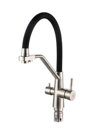 Смеситель для кухни с переключением фильтра Ростовская Мануфактура Сантехники, SUS127BL-016F-015 - фото, отзывы, цена