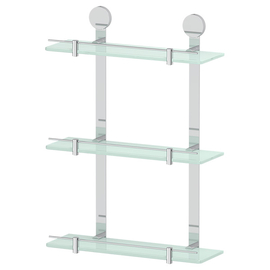Полка 3-х ярусная 40 см, матовое стекло, хром, Artwelle HAR 038 - фото, отзывы, цена