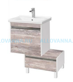Тумба Акватон Капри 60 бетон пайн и Умывальник Миранда 60 - фото, отзывы, цена