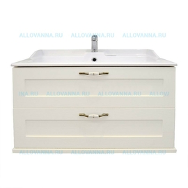 Тумба Акватон Леон 80 дуб белый и Умывальник Фабиа 80 - фото, отзывы, цена