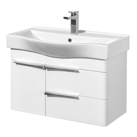 Тумба Акватон Беверли 80 и раковина Беверли 80, белый глянец - фото, отзывы, цена