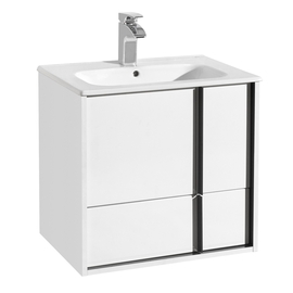 Тумба Акватон Ривьера 60 и раковина Victoria-N 600, белый матовый - фото, отзывы, цена