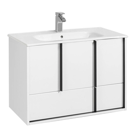 Тумба Акватон Ривьера 80 и раковина Victoria-N 800, белый матовый - фото, отзывы, цена